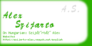 alex szijarto business card